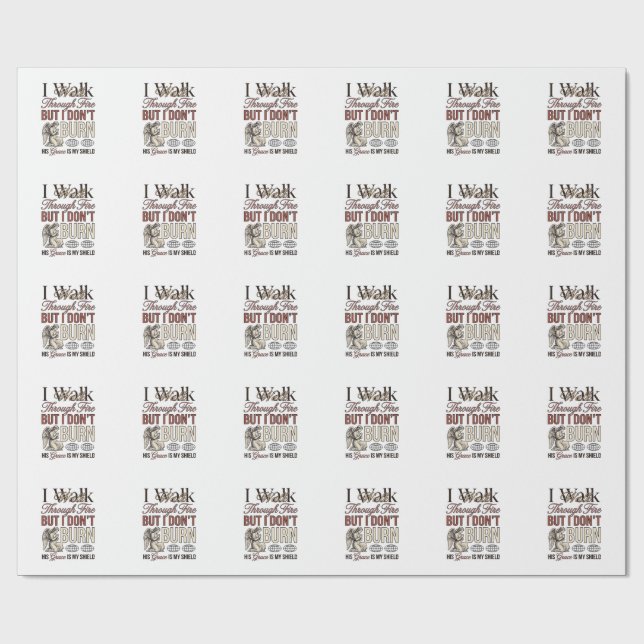 Christian Walk Through Fire Vintage Wrapping Paper (Flat)