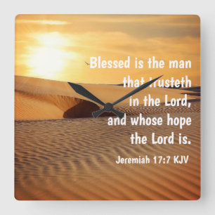 Christian Wall Clock Jeremiah 17:7