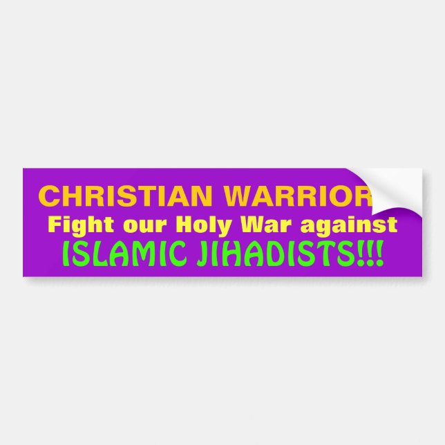 CHRISTIAN WARRIORS! BUMPER STICKER (Front)