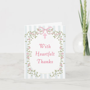 Christian Watercolor Garden Baby Shower Thank You Card