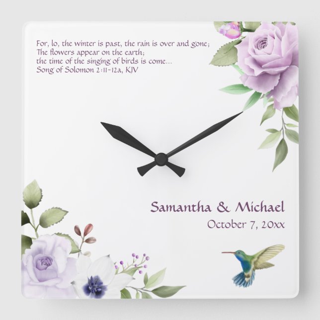Christian Wedding Clock - Song of Solomon (Front)
