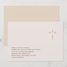 Christian Wedding Hand Lettered Monogram Cross