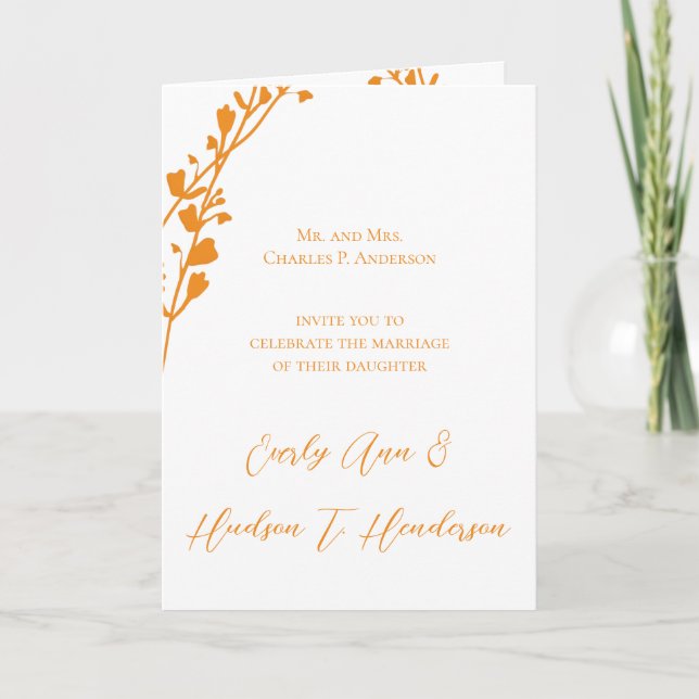 Christian Wedding Invitation Change card color (Front)