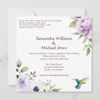 Christian Wedding Invitation - Song of Solomon