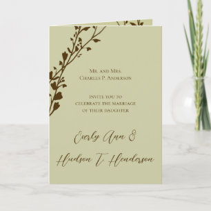 Christian Wedding Invitation-Two Become One Invitation
