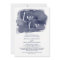 Christian Wedding Invitation - Watercolor Navy