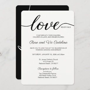Christian Wedding Love Never Fails Invitation