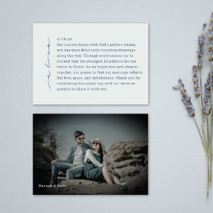Christian Wedding Love Story In Love In Christ Enclosure Card