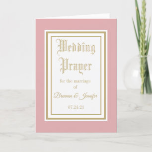 Christian Wedding prayer custom card