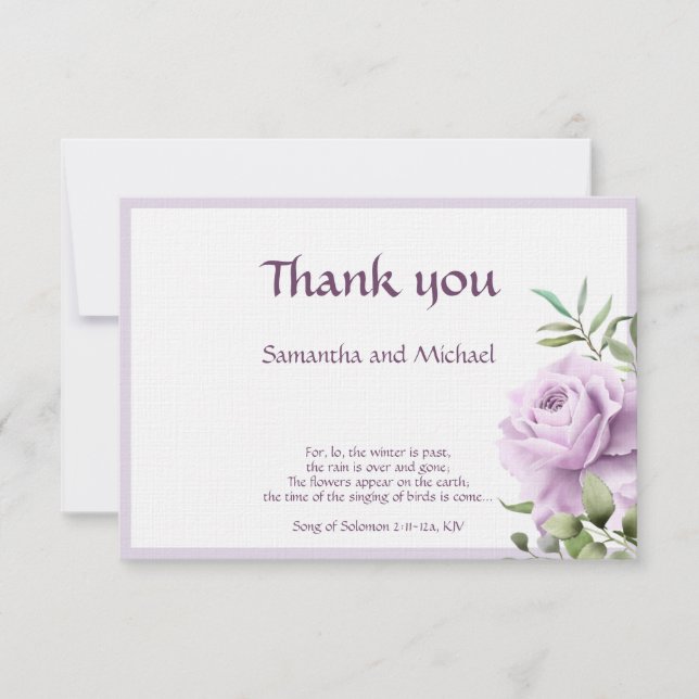 Christian Wedding Thank You Card - Song of Solomon (Front)