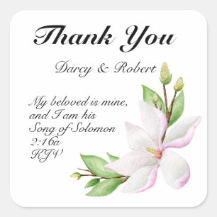 Christian Wedding Thank You Sticker 