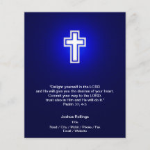 Christian White Cross on navy blue background