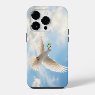 Christian White Dove with Olive Sky iPhone Case