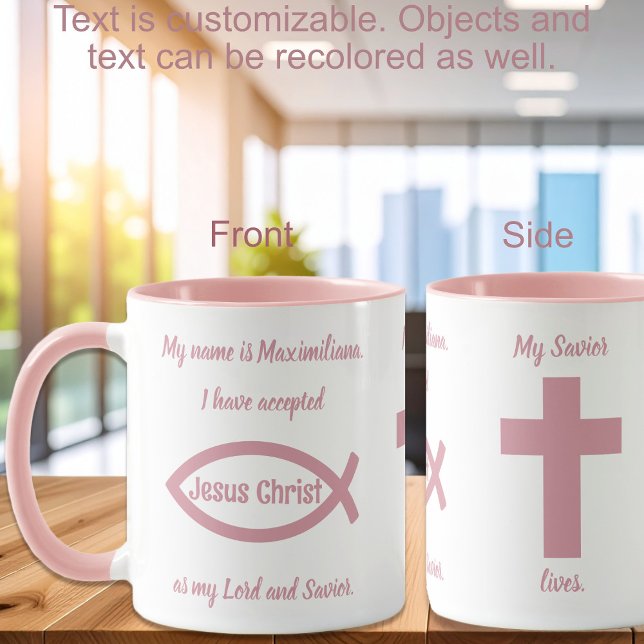 Christian Witnessing - Jesus Christ - Pink Mug (Christian Witnessing - Jesus Christ - Pink Mug)