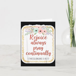 Christian Woman Bible Verse Rejoice Always Pray Co Card