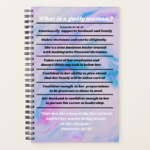 Christian Woman Ideal Infographic Proverbs 31  Planner