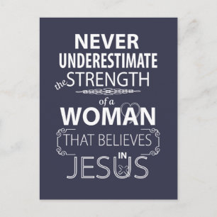Christian Woman Postcards Believes in Jesus