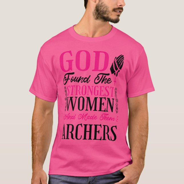Christian Women Archer And Archery Bowman T-Shirt (Front)