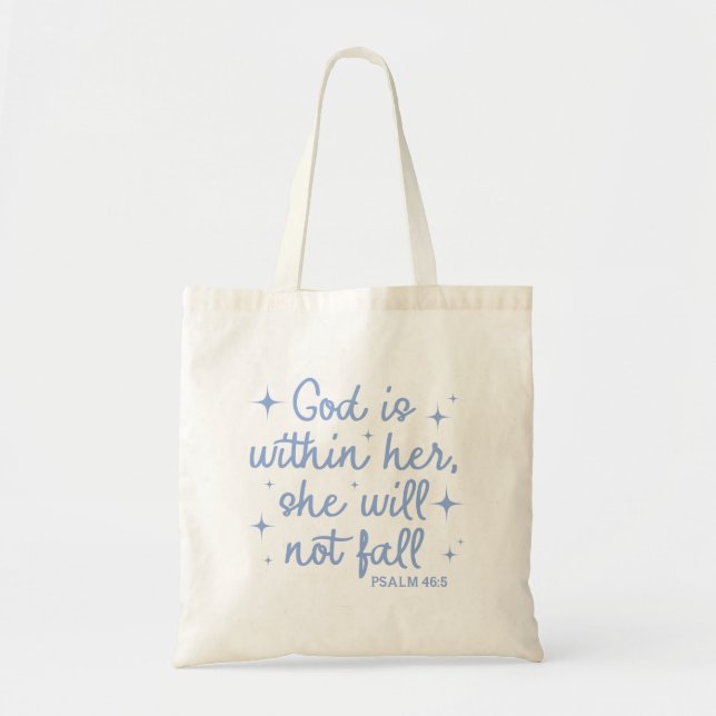Christian Women Faith Scripture Tote Bag (Front)
