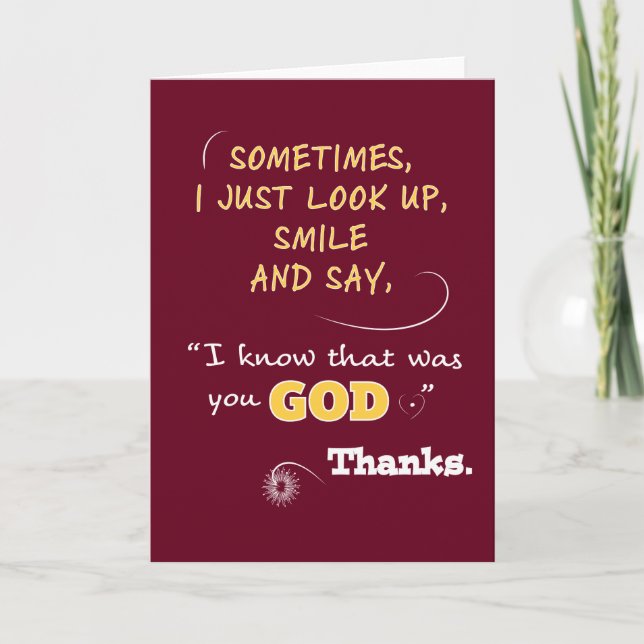 Christian Women Faith Strength Thanks God Thank You Card (Front)