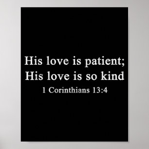 Christian Women His Love Is Patient 1 Corinthians  Poster