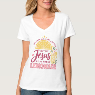 Christian Women’s Jesus Lemonade V-neck tee