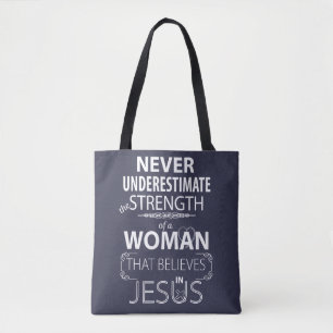 Christian women Tote Bags gifts Believe in Jesus