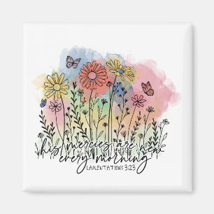 Christian Women's Watercolor Floral Magnet