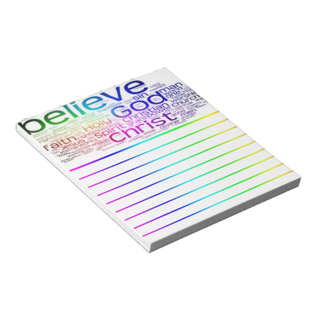 Christian word cloud notepad (Angled)