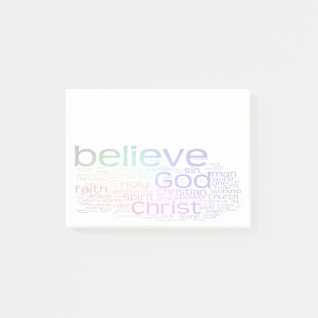 Christian word cloud post-it notes (Front)