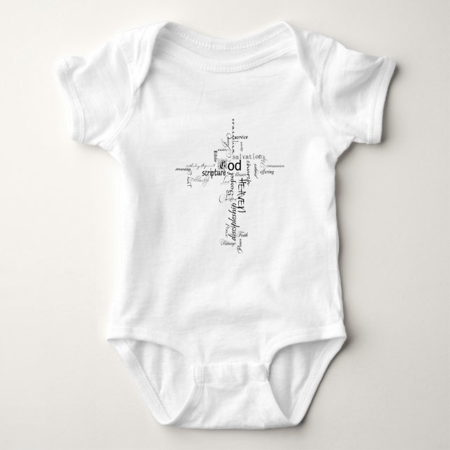 Christian words baby bodysuit (Front)