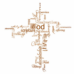 Christian words cross magnet photo sculpture magnet
