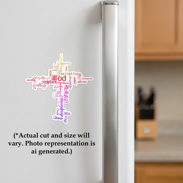 Christian words cross magnet photo sculpture magnet (Creator Uploaded)