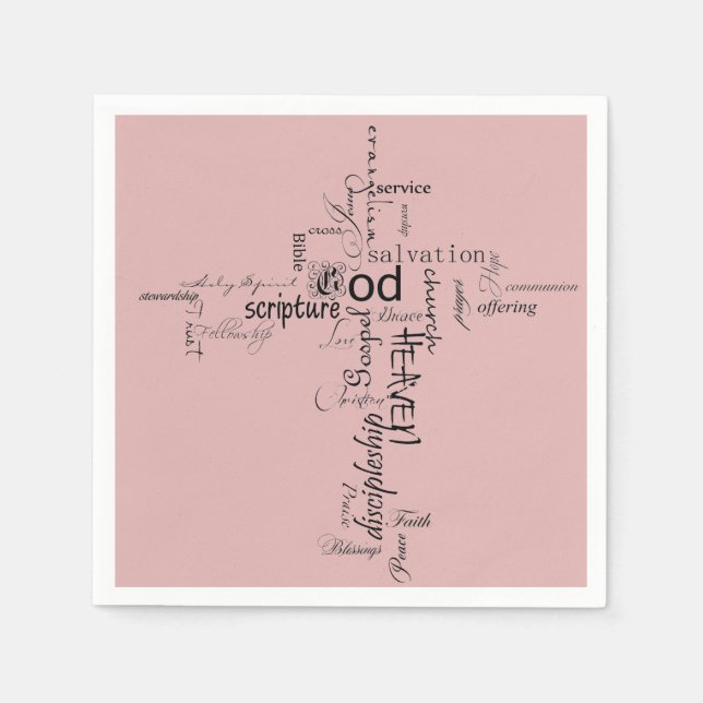 Christian words   napkin (Front)