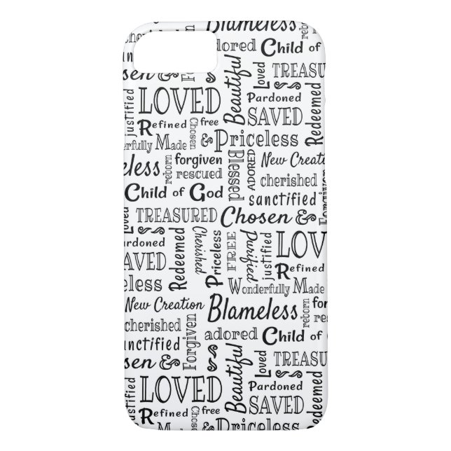 Christian Words of Affirmation Case-Mate iPhone Case (Back)
