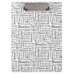 Christian Words of Affirmation Clipboard