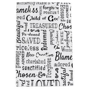 Christian Words of Affirmation Medium Gift Bag