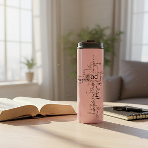 Christian words thermal tumbler