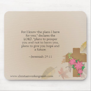 Christian Working Mum Jeremiah 29:11 Mousepad