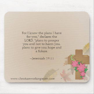 Christian Working Mum Jeremiah 29:11 Mousepad