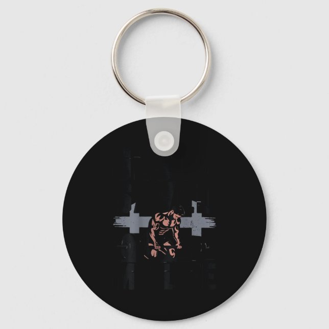 Christian Workout Jesus Christ Saved My Life Gym G Key Ring (Front)