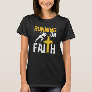 Christian Workout Runner Religious Running On Fait T-Shirt