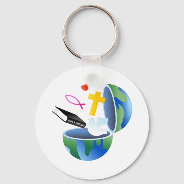 Christian World Key Ring (Front)