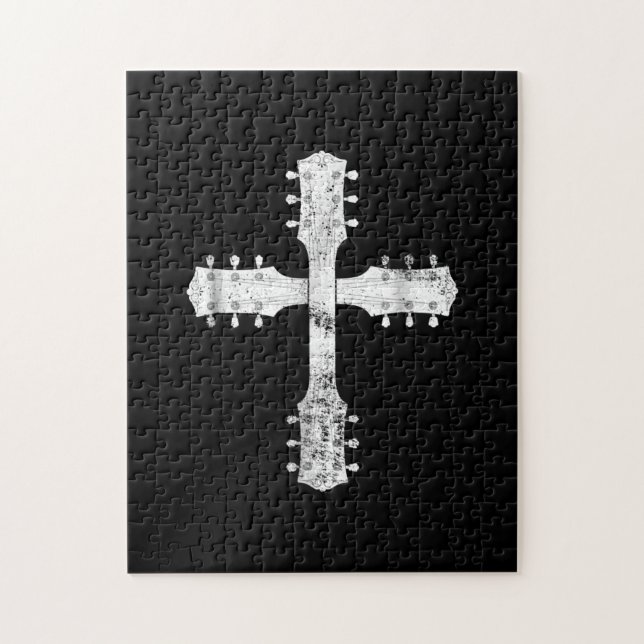 christian worship team guitar cross jigsaw puzzle (Vertical)
