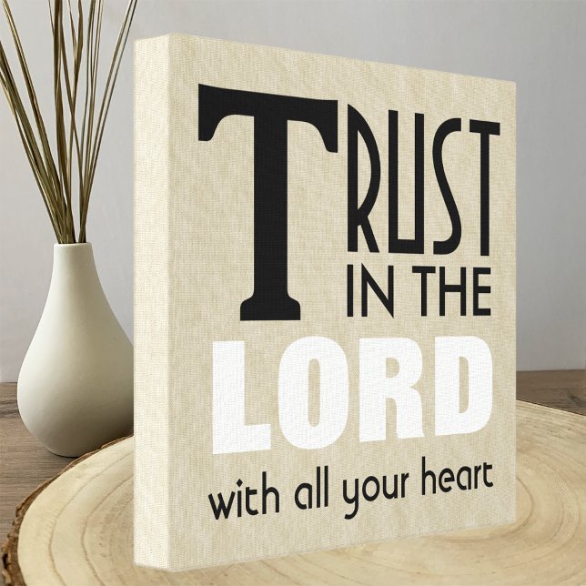 Christian Wrapped Canvas Art Trust in the Lord (Creator Uploaded)