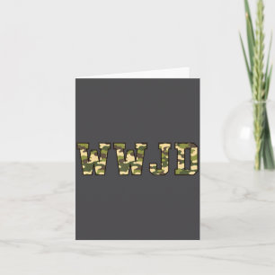 Christian Wwjd Camo Military Hunting Faith Card