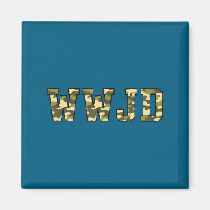 Christian Wwjd Camo Military Hunting Faith  Magnet