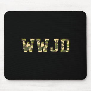 Christian Wwjd Camo Military Hunting Faith Mouse Mat