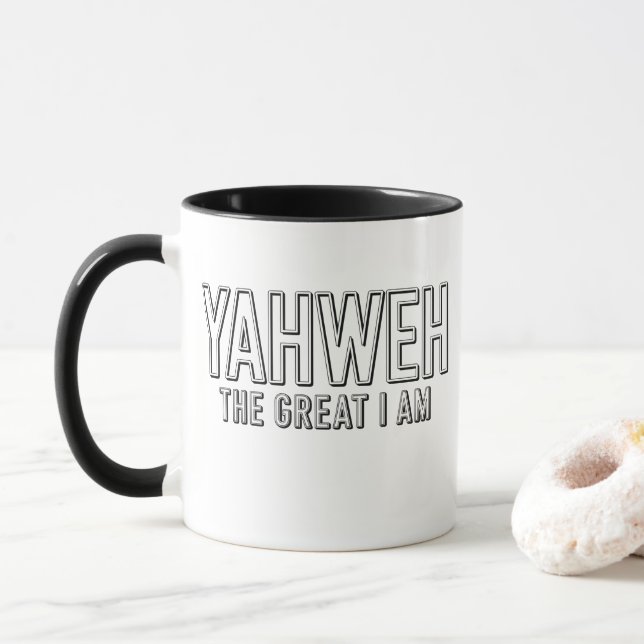 Christian YAHWEH The Great I Am  Mug (With Donut)