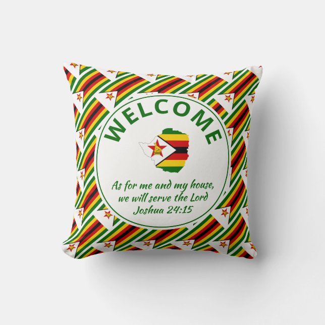 Christian ZIMBABWE Welcome Cushion (Front)